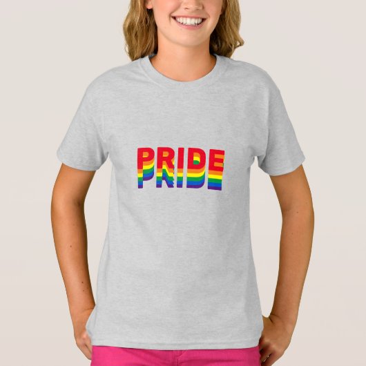 T-shirt Pride lgbt lgbtq queer gay rainbow couleurs gris (Devant)