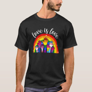 T-shirt Pride Lgbt Love Is Love Rainbow Transgender Flag G