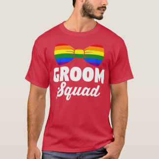 T-shirt Pride LGBT RainbowBachelor PartyMariage gayGroomT-