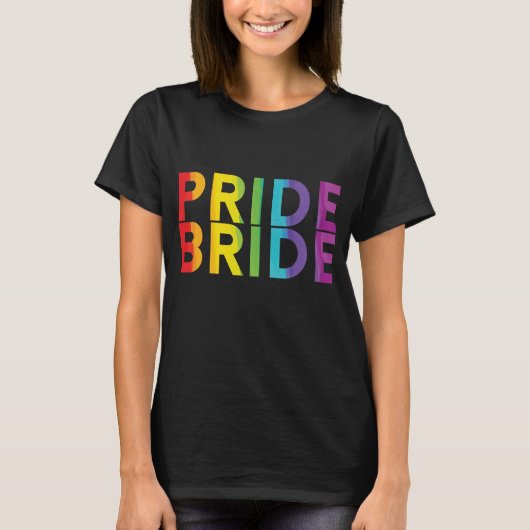 T-shirt Pride Mariée Lesbienne LGBTQ Chemise Bachelorette (Devant)