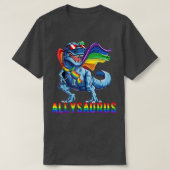 T-shirt Pride Mois 2022 Allysaurus Dinosaur Arc-en-ciel Dr (Design devant)
