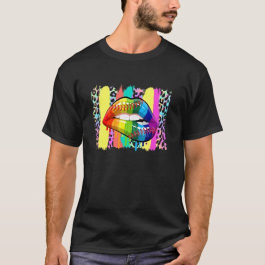 T-shirt Pride Mois Baseball Rainbow Lièvres (Devant)