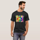 T-shirt Pride Mois Baseball Rainbow Lièvres (Devant entier)