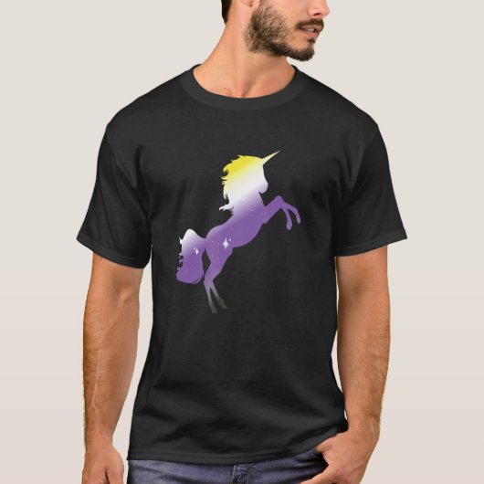 T-shirt Pride Mois Queer Non binaire Drapeau Unicorn Lgbt (Devant)