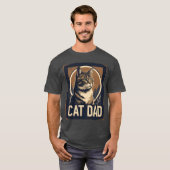 T-shirt Pride papa chat - Rogged Feline Art (Devant entier)