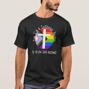 T-shirt Pride Pastor pour Ally Lgbtqia+ Luthérien Inclusiv
