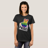 T-shirt Pride Peace femmes blk (Devant entier)