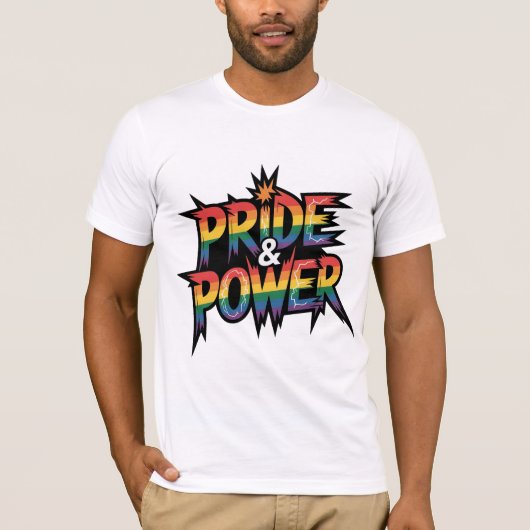 T-shirt Pride & Power LGBTQ (Devant)