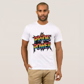 T-shirt Pride & Power LGBTQ (Devant entier)