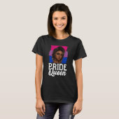 T-shirt Pride Queen Bisexual Drapeau Bisexualité Afro Femm (Devant entier)