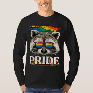 T-shirt Pride Raccoon LGBTQ Rainbow Flag Mois Trash