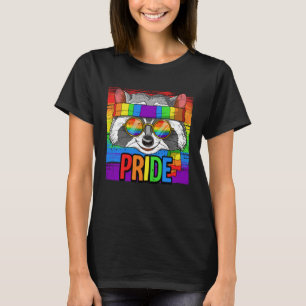 T-shirt Pride Raccoon LGBTQ Rainbow Flag Pride Mois