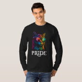 T-shirt Pride Rainbow Cat Realistic Gay Pride LGBTQ Cat Ow (Devant entier)