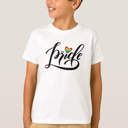 T-shirt Pride Script Heart (Devant)
