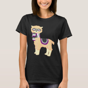 T-shirt Pride sexuelle Cool Llama avec Ace Pride Sunglasse