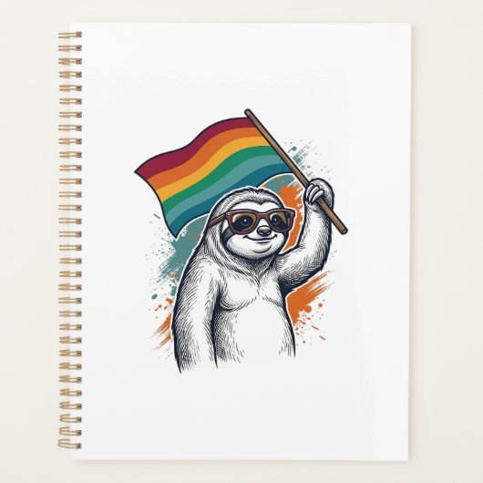 T-shirt Pride Sloth Gravure Vintage Design_1 (Devant)