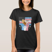 T-shirt Pride Trans USA Flag LGBTQ Transgender Pride (Devant)
