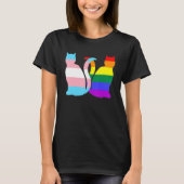 T-shirt Pride transgenre Chat Lgbt Transflag Chats mignons (Devant)
