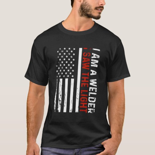 T-shirt Pride Welder Drapeau Américain Hommes Patriotiques (Devant)