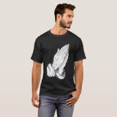 T-shirt Prier Jésus Mains (Devant entier)