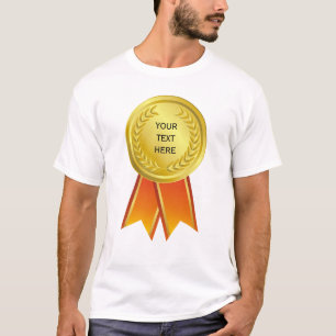 T-shirt PRIER RIBBON or I + votre backgr. & texte