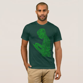 T-shirt Prière américaine (forêt avec le vert au néon)