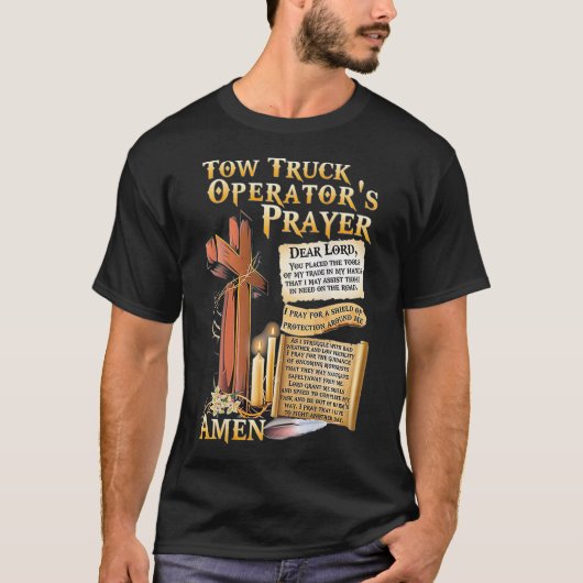 T-shirt Prière aux exploitants de camions de remorque (Devant)