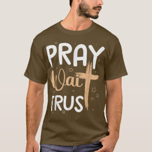 T-shirt Prière Confiance Attendre Graphique Croix Dieu Cad
