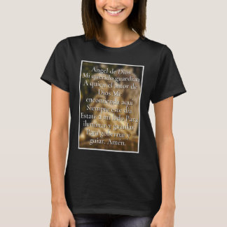 T-shirt Prière de l'ange de Dieu catholique chrétien Espag