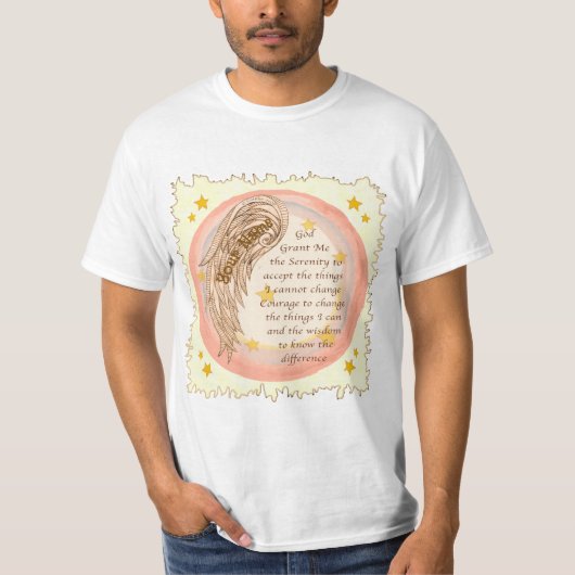 T-shirt Prière de sérénité d'ange (Devant)