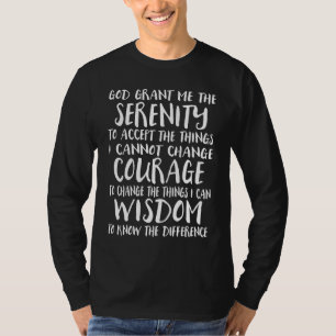 T-shirt PRIÈRE DE SÉRÉNITÉ Dieu M'accorde la Sérénité Chré