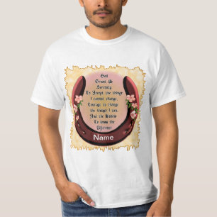 T-shirt  Prière de sérénité en fer à cheval 