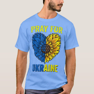 T-shirt Prière de tournesol pour l'Ukraine Drapeau Stand a