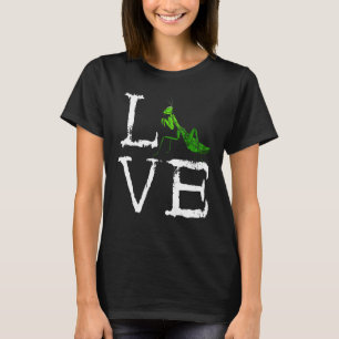 T-shirt Prière Mantis Amour Déplaisant Mantis Bug Green In