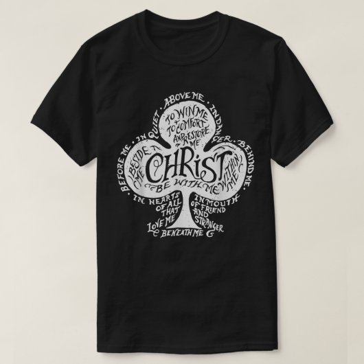 T-shirt Prière Saint Patrick's Breastplate Catholique Vert (Design devant)