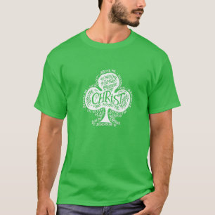 T-shirt Prière Saint Patrick's Breastplate Catholique Vert