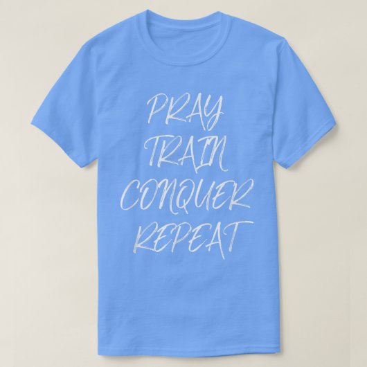 T-shirt Prière Train Conquérir RépéterJésus Exercice de fo (Design devant)