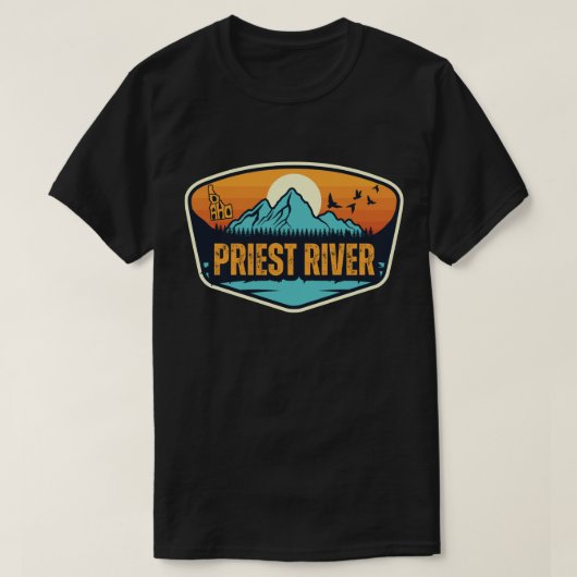 T-shirt Priest River, Idaho (Design devant)
