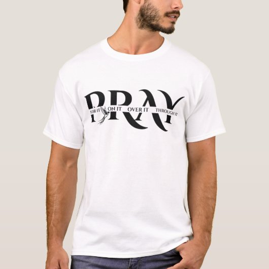 T-shirt Priez Bold Faith Esthétique Belle (Devant)