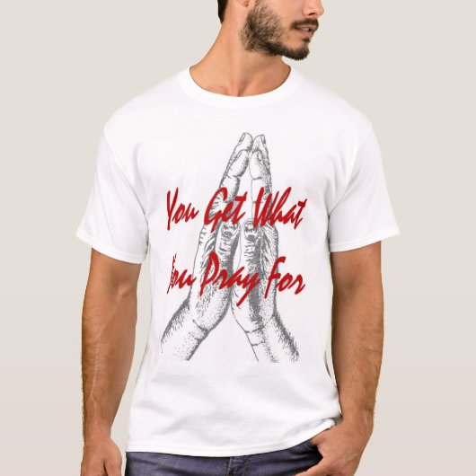 T-shirt priez le "blanc " (Devant)
