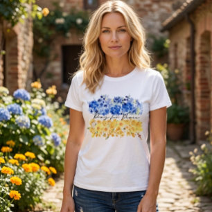 T-shirt Priez pour la paix en Ukraine & aquarelles.