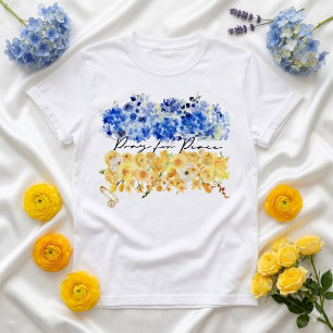 T-shirt Priez pour la paix et la paix en Ukraine et aquare