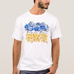 T-shirt Priez pour la paix & Paix en Ukraine & Aquarelles.
