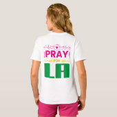 T-shirt Priez pour LA ・ Prière pour Los Angeles Jeter l'or (Dos entier)