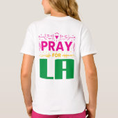 T-shirt Priez pour LA ・ Prière pour Los Angeles Jeter l'or (Dos)