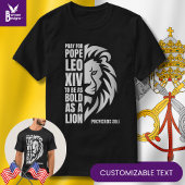 T-shirt Priez pour le PAPE LEO XIV Bold Lion Christian Cat