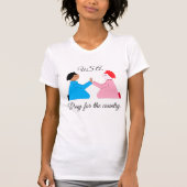 T-shirt Priez pour le pays : Blanc (Devant)