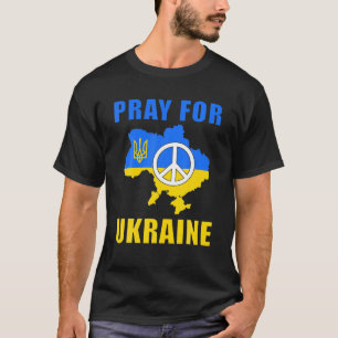 T-shirt Priez Pour L'Ukraine Drapeau Ukraine Libre - Je So