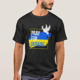 T-shirt Priez Pour L'Ukraine Peace Dove Hommes Femmes Arrê