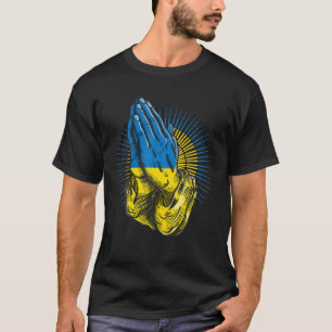 T-shirt Priez Pour L'Ukraine Priez Mains Pour Le Soutien D